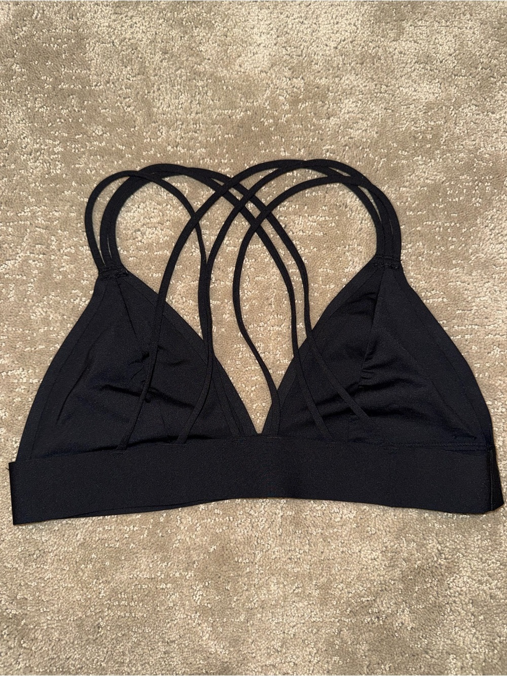 Victoria Secret PINK Strappy Bralette in Black with Strappy Back - Picture 2 of 3